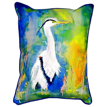 D&B's Blue Heron Small Indoor/Outdoor Pillow 11x14 - Set of Two