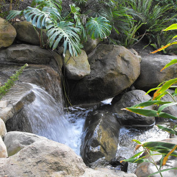 Landscape rock and boulder placement