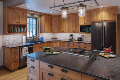 Inspiration for a rustic kitchen remodel in Other