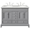 Eviva Elite 48 Grey Double Sink Bathroom Vanity