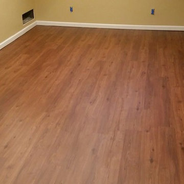 LVT install in Huntington Woods basement