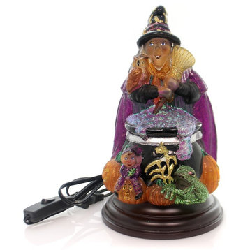 Old World Christmas WITCH WITH CAULDRON LIGHT Glass Iridescent Glitters 529775