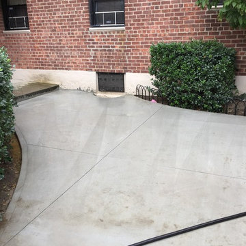 Exterior: Parapet wall and sidewalk install