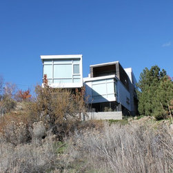 Modern Home With Insolroll Silver Screen Motorized Shades by Boise Blinds - Products