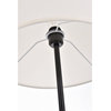 Living District Ines 1-Light Mid-Century Metal Floor Lamp in Black and White
