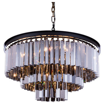 Sydney Collection Pendent Lamp, Silver Shade, Mocha Brown