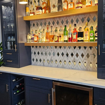 Blue Bar & Entryway Storage