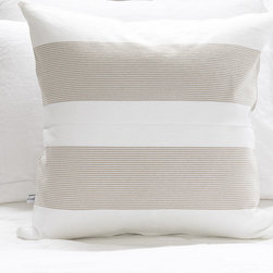 Brant White/Taupe Cushion - Decorative Pillows