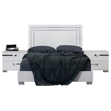 Volare Bed King Size, White, Queen