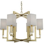 Crystorama - Dixon 6 Light Chandelier, Aged Brass (AG) - This 6 light Chandelier from the Dixon collection by Crystorama will enhance your home with a perfect mix of form and function. The features include a Aged Brass finish applied by experts.