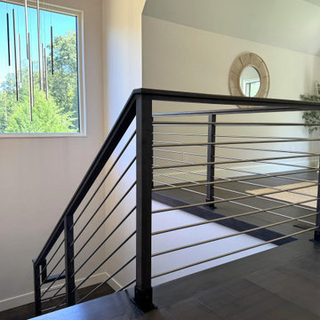 Project #137 | Maple Staircase with Stainless Steel Railing