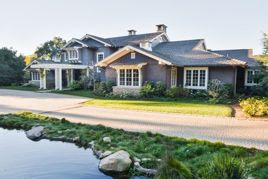 Example of an arts and crafts exterior home design in Santa Barbara