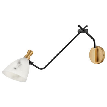 Hinkley Sinclair Single Light Wall Sconce 33792HB, Heritage Brass