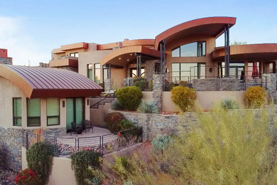 Contemporary exterior home idea in Phoenix