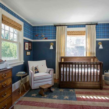 Serene & Color-Infused Waban Victorian: Vintage Americana Nursery