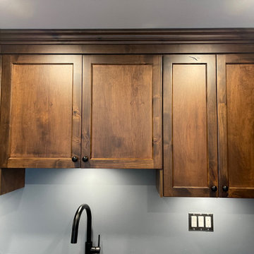 Burnaby Custom Basement Kitchen Solid Wood Renovation