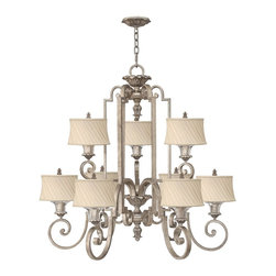 Fredrick Ramond Kingsley 9-Light Chandelier in Silver Leaf Finish - Chandeliers