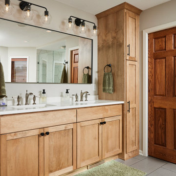Double Bathroom Remodel in Blaine Removes Jacuzzi