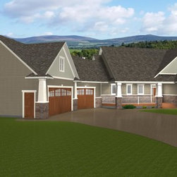 Ranch Style Home with walk basement Plan: 2014805 Left Elevation - Products