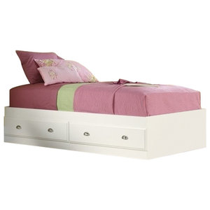 Aviron Twin Mates Bed With 3 Drawers, Sauder Storybook Twin Mates Bed