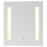 Access Lighting - Peninsula LED Mirror, Adjustable Color Temp, With Light Bars - Simply plug-in the Peninsula LED Mirror into an outlet and watch your space glow. It features three-step touch dimming to adjust the brightness and color temperature as desired. Use this mirror in the bathroom or dressing room.