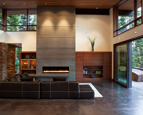 Off Center Fireplace | Houzz