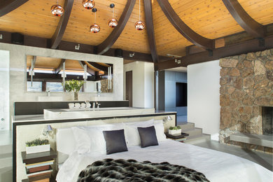 Example of a trendy bedroom design in Miami