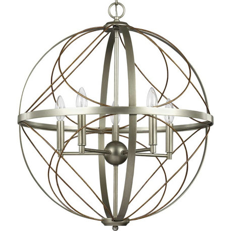 Progress Lighting Brandywine Silver Ridge 5-Light Pendant, P500287-134