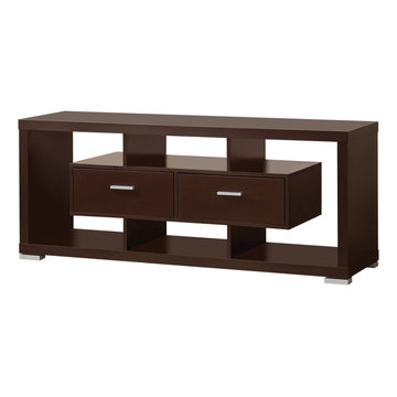 2 Drawer Rectancular Tv Console by Coaster (Cappuccino)