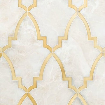 Marble Floor with Brass Inlay