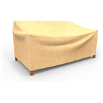 Budge - Budge All-Seasons Outdoor Patio Sofa Cover Medium (Nutmeg) - The Budge All-Seasons Outdoor Patio Sofa Cover, Extra Large provides high quality protection to your outdoor sofa, loveseat or bench. The All-Seasons Collection by Budge combines a simplistic, yet elegant design with exceptional outdoor protection. Available in a neutral blue or tan color, this patio collection will cover and protect your patio sofa, season after season. Our All-Seasons collection is made from a 3 layer SFS material that is both water proof and UV resistant, keeping your patio furniture protected from rain showers and harsh sun exposure. The outer layers are made from a spun-bonded polypropylene, while the interior layer is made from a microporous waterproof material that is breathable to allow trapped condensation to flow through the cover. Our waterproof sofa covers feature Cover stays secure in windy conditions. With our All-Seasons Collection you'll never have to sacrifice style for protection. This collection will compliment nearly any preexisting patio decor, all while extending the life of your outdoor furniture. This patio sofa cover measures 37" H x 79" W x 37" D.