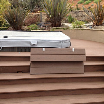 One side open to access spa equipment