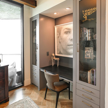 White Oak Herringbone with 7-Inch Custom Border — Buckhead High-Rise, Atlanta
