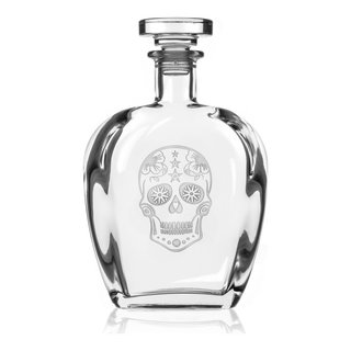 Skull Bone Glass Bottle Decanter Cooling Bar Art Decor Cup 