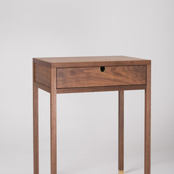 Jack Trench Bespoke Furniture | Walnut & Brass Nightstand - Nightstands And Bedside Tables