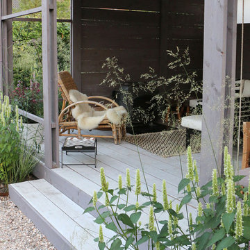 Romantic garden with veranda
