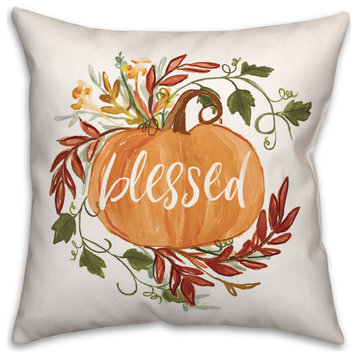 Blessed Pumpkin Vine 18 x 18 Spun Poly Pillow