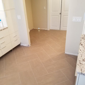 Floor with Vanities installed