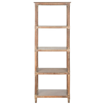 Delanie 5 Tier Bookcase Washed Natural Pine