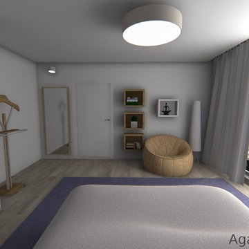 Bedroom with bicycles