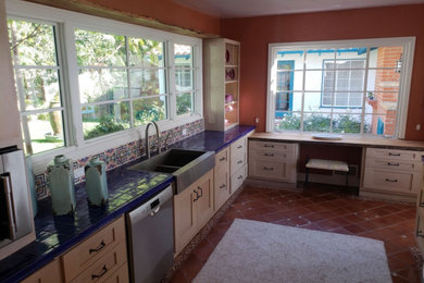 Inspiration for a mediterranean kitchen remodel in Santa Barbara