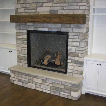 Billy & Randi's fireplace face