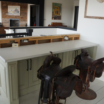 Custom White Concrete Countertops for Ranch Home
