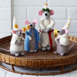 FELT SCANDINAVIAN MICE - NEW - Holiday Accents And Figurines