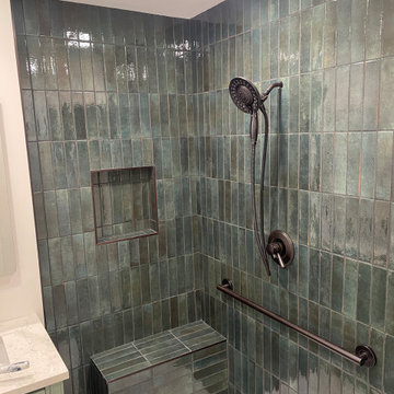 Refreshing Greens and Stylish Tiles