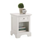 Homestyles Naples Wood Nightstand in Off White