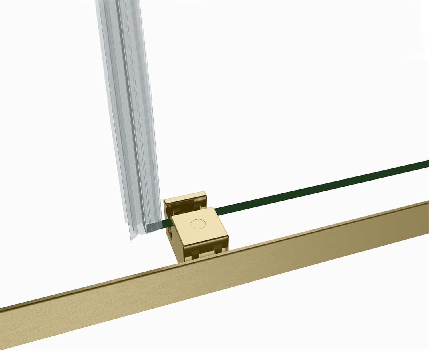 Spezia Double Sliding Frameless Shower Door, Brushed Gold, 60" W X 76" H