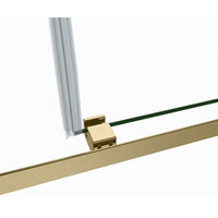 Spezia Double Sliding Frameless Shower Door, Brushed Gold, 60" W X 76" H