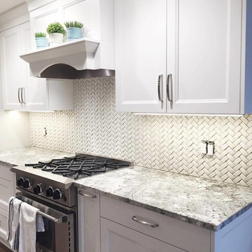 Sonoma Tilemakers Arched Herringbone Backsplash