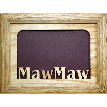 MawMaw Oak Picture Frame and Oak Matte, 5"x7"